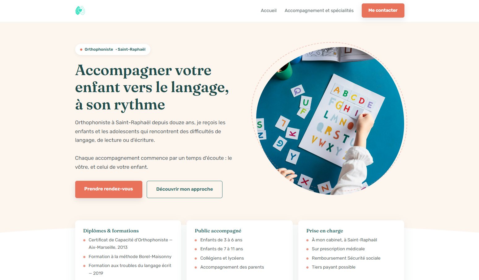 Site Boost+ au style Chaleureux