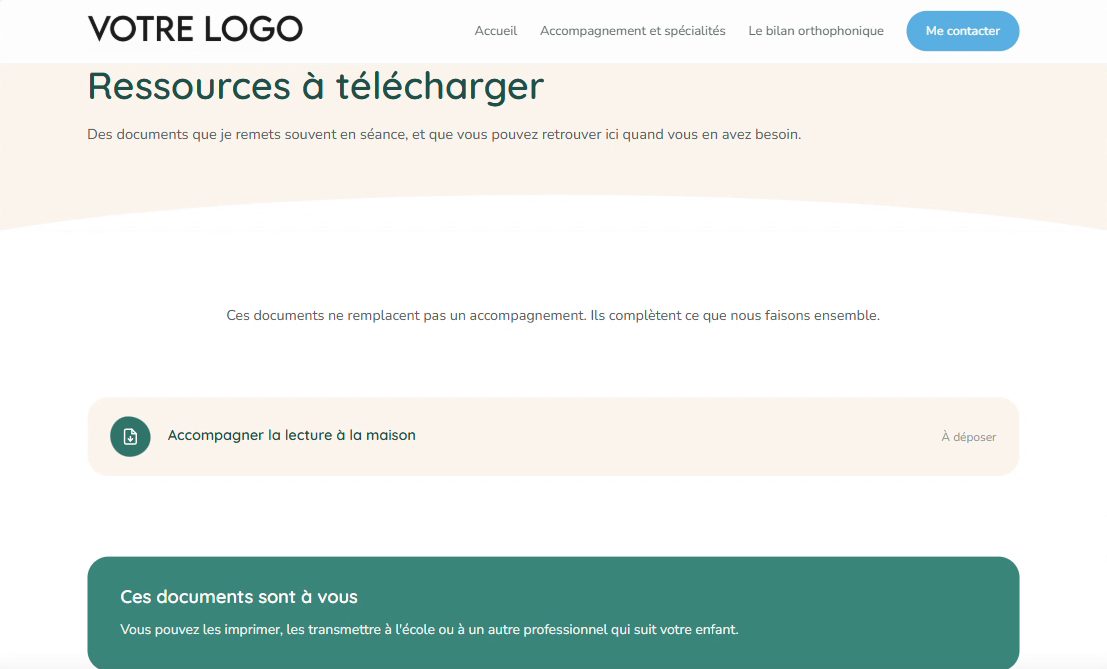 Page ressources