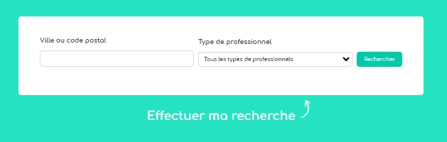 Module de recherche de l'annuaire ProfessionnelsDys